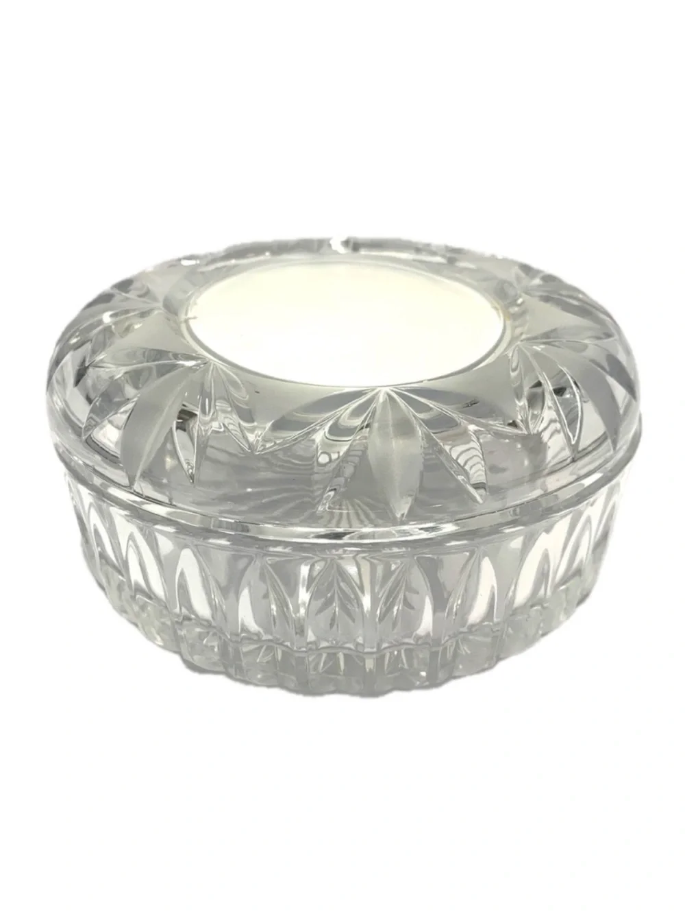Vintage Studio Nova Poem Crystal Trinket Jewelry Box with Photo Frame Lid